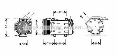 AVA QUALITY COOLING rtk127 -  Компрессор, кондиционер